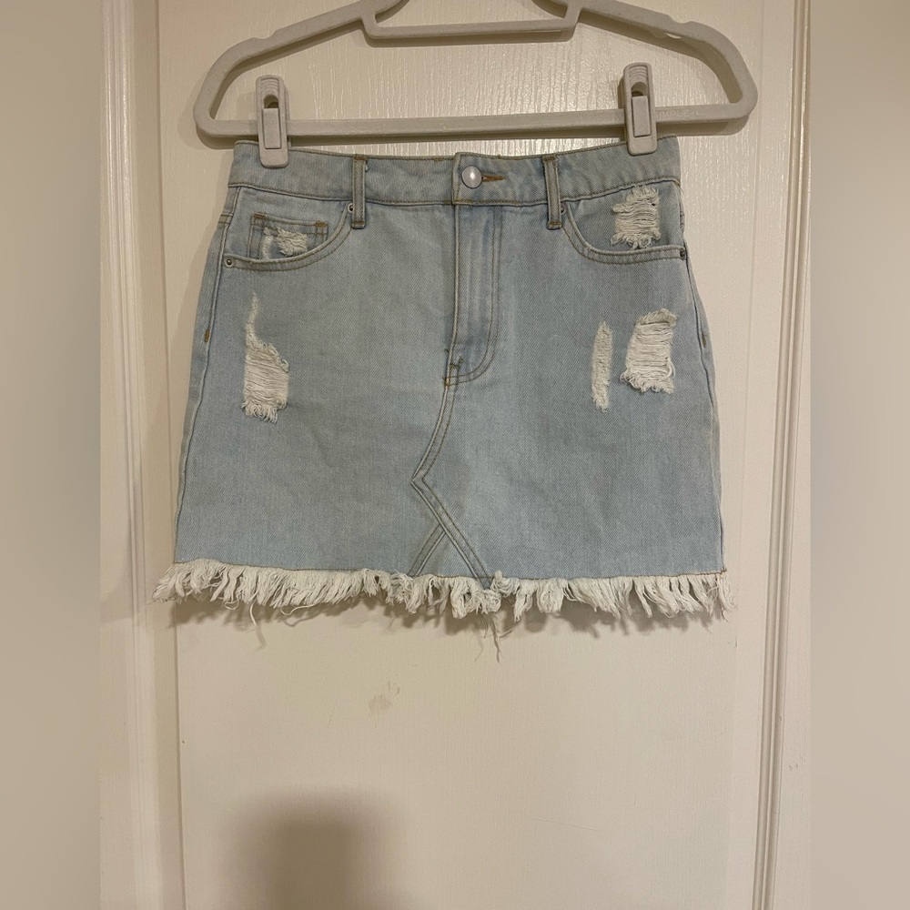 Forever 21 light blue denim skirt​​​​​​​